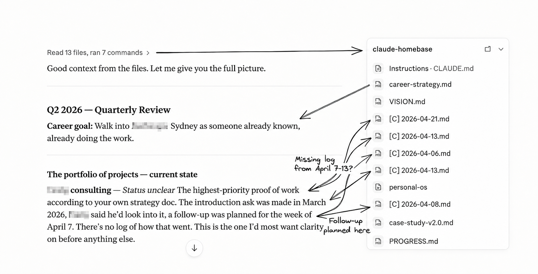 Claude's cross-project strategy review
