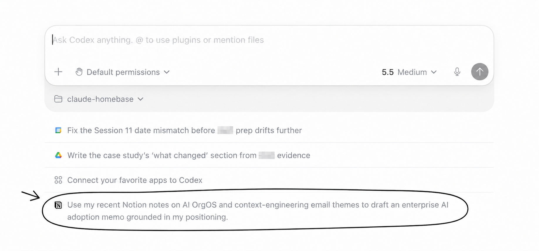 Codex suggested prompt — enterprise AI adoption